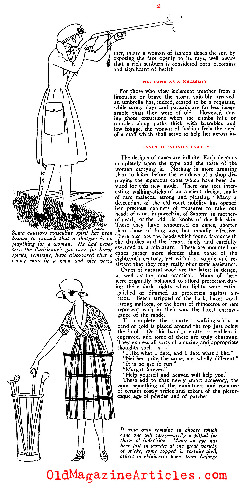 Paris Puts a Stick in the Mode...(Vogue Magazine, 1919)